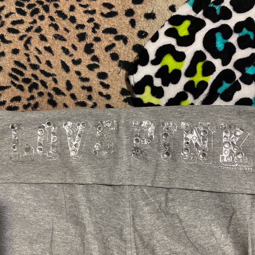 Light grey bling Victoria’s Secret yoga pants